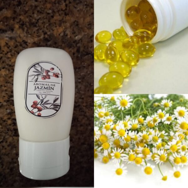 Crema facial sólida de vitamina E y manzanilla